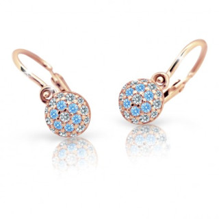Náušnice pre bábätko z bieleho zlata C2150R-Arctic Blue