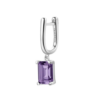 Strieborná náušnice so zirkónom Brosway Fancy Magic Purple FMP11
