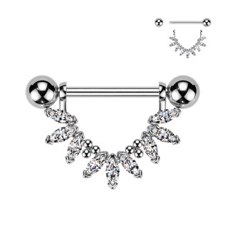 Štýlový piercing do bradaviek SEKSQ0172ST