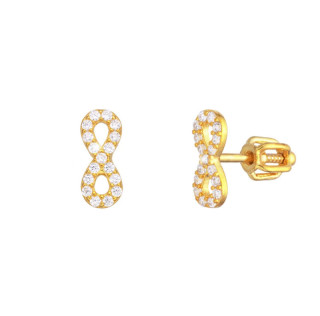 Strieborné náušnice zlaté nekonečno 3132130001