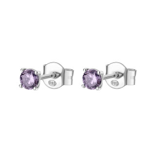 Strieborné náušnice Brosway Fancy Magic Purple FMP45