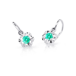 Detské zlaté náušnice C2213B-Mint Green