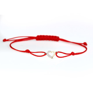 Náramok Kabbalah zlaté srdiečko Z2757N