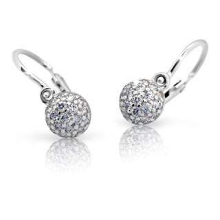 Zlaté detské náušnice Cutie Jewellery C2150B CZ White