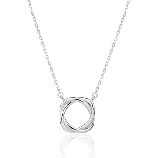 Moderný strieborný náhrdelník pre ženy 3139940001