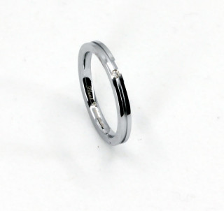 Dámsky diamantový prstienok z chirurgickej ocele GRSD27