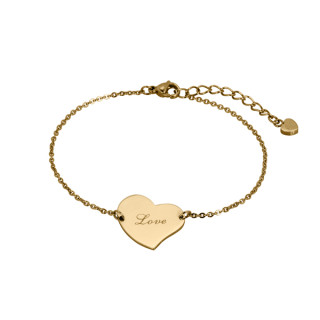 Jemný náramok so srdiečkom chirurgická oceľ Inori INBR183RG