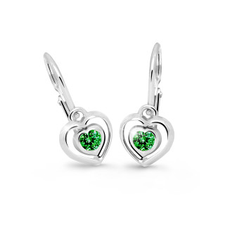 Detské zlate naušnice Cutie Jewellery C2752B-Green