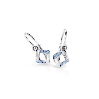 Zlaté detské náušnice C2268B-Arctic Blue