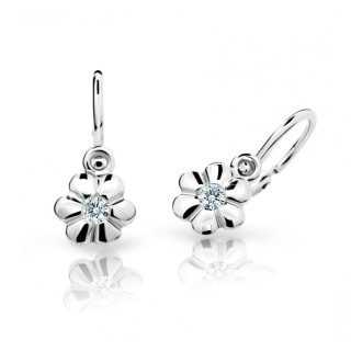 Detské zlaté náušnice Cutie Jewellery C1736B White