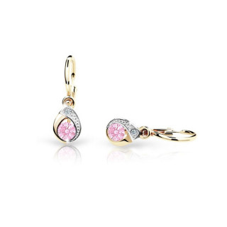 Zlaté dětské náušnice Cutie C1898ZB Pink