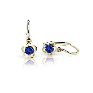 Zlaté detské náušnice C1945Z-Blue Dark