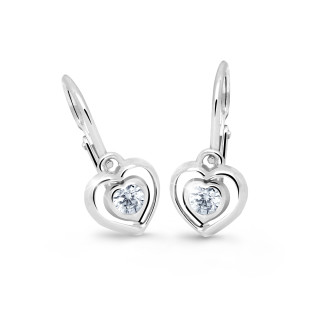 Detské zlate naušnice Cutie Jewellery C2752B-White