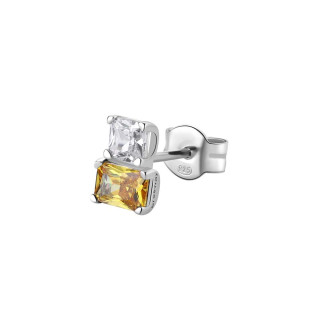 Strieborná náušnice so zirkónmi Brosway Fancy Energy Yellow FEY07