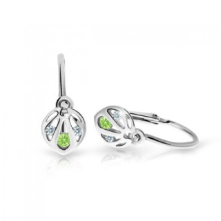 Detské naušničky C2265B-Peridot Green