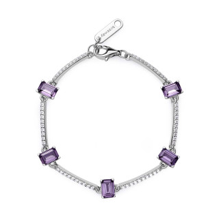 Strieborný náramok Brosway Fancy Magic Purple FMP06