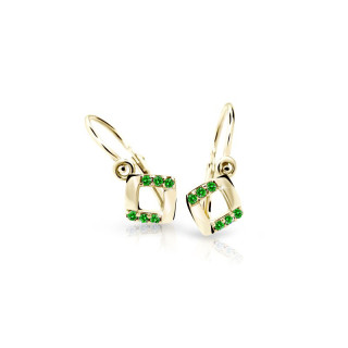 Zlaté detské náušnice C2268Z-Green