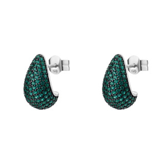 Elegantné strieborné náušnice Brosway Fancy Life Green FLG120