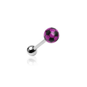 Ocelový piercing do jazyka 0207-violet