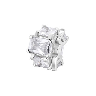 Strieborný korálik so zirkónmi Brosway Fancy Infinite White FIW02