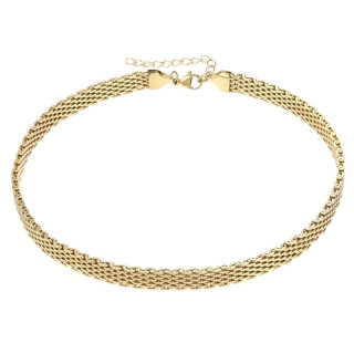Pozlátený náhrdelník choker chirurgická oceľ NSS1041
