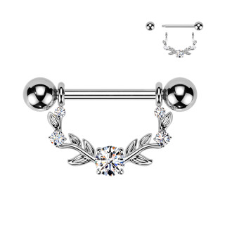 Štýlový piercing do bradaviek SEKSQ0151ST