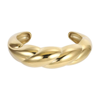 Pozlátený náramok bangle z chirurgickej ocele MBSG25GD