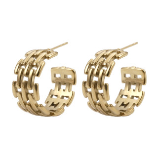 Náušnice z chirurgickej ocele kruhy MESS55GD