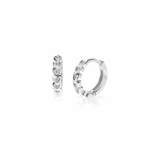 Detské náušnice z bieleho zlata Cutie Jewellery C3339B-White