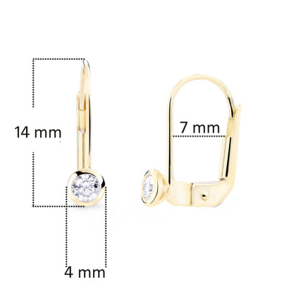 Dievčenské zlaté náušnice Cutie Jewellery Z8007Y