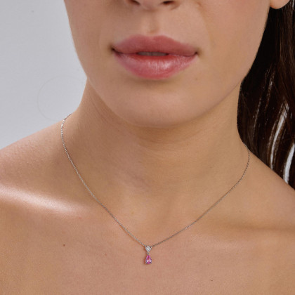 Elegantný náhrdelník Brosway Fancy Vibrant Pink FVP111