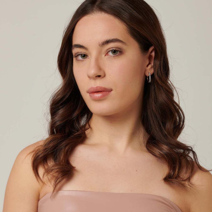 Kruhové náušnice so zirkónmi Brosway Desideri BEIE014