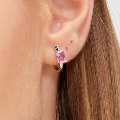 Náušnice so zirkónom Brosway Fancy Vibran Pink FVP07