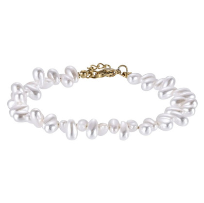 Elegantný náramok z chirurgickej ocele a perál BSS1115