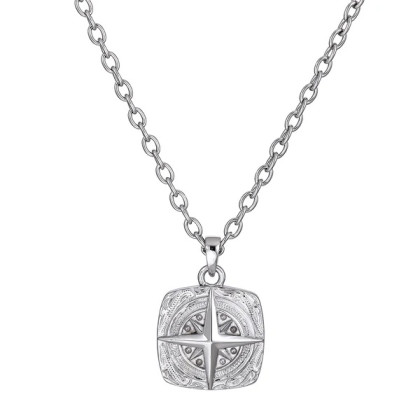 Náhrdelník z chirurgickej ocele smerová ružica Genco GPSS1609ST