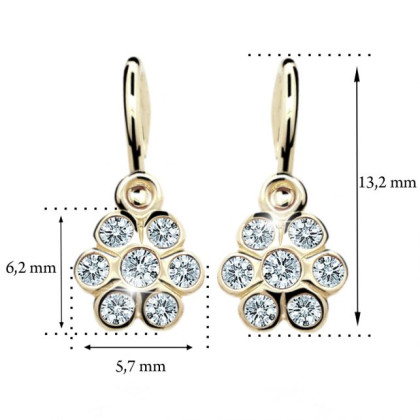 Detské zlaté naušnice Cutie Jewellery C1737Z