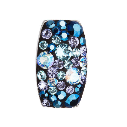 Strieborný prívesok s krištáľmi Swarovski modrý obdĺžnik 34194.3 blue style