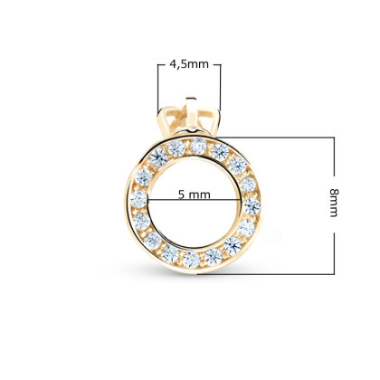 Zlaté náušnice so zirkónmi Z3060Y-JET