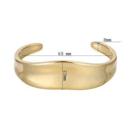 Náramok bangle z pozlátenej ocele MBSG33GD
