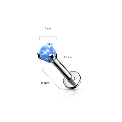 Piercing do brady s umelým opálom SET23LI05