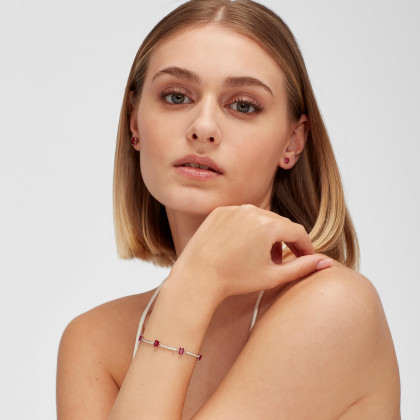 Strieborný náramok Brosway Fancy Passion Ruby FPR04