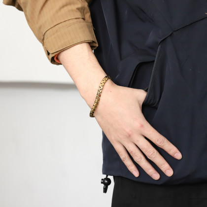 Pozlátený náramok z chirurgickej ocele BSS1036GD