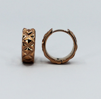 Zlaté náušnice z chirurgickej ocele Inori INER88RG