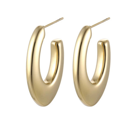 Náušnice visiaca pozlátená oceľ ESS778GD-48