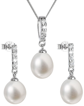 Strieborná súprava šperkov s riečnymi perlami 29032.1