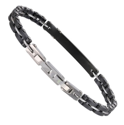 Štýlový náramok na ruku s keramiky a ocele CBS38