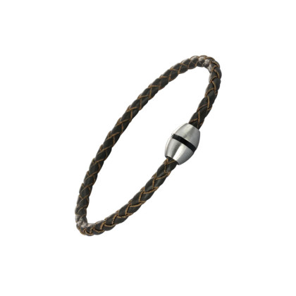 Pánsky náramok z kože BSS362LBRW