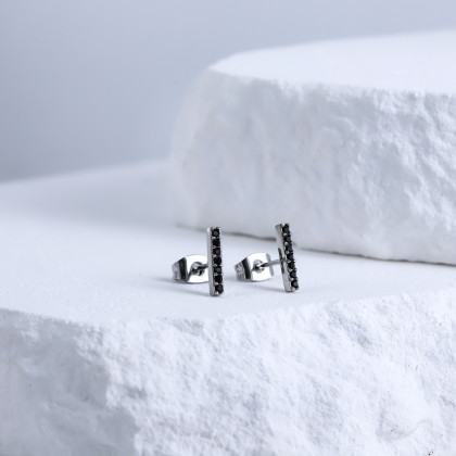 Oceľové náušnice so zirkónmi kôstky ESS804