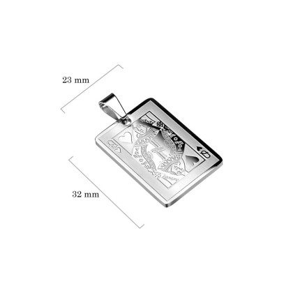 Oceľový prívesok srdcová dáme + retiazka SESSP7209