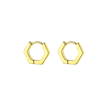 Moderné oceľové náušnice zlaté WJHE854GD